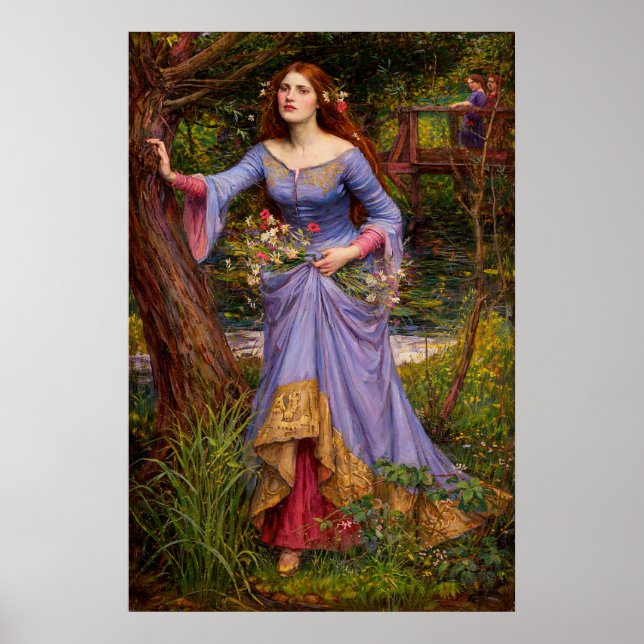 Póster Ophelia by John William Waterhouse (Frente)