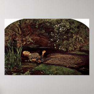 Póster Ophelia De Millais, John Everett (Mejor Calidad)