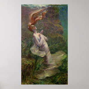 Póster Ophelia Drowning, 1895