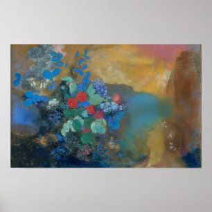 Póster Ophelia Entre las Flores por Odilon Redon Impresió