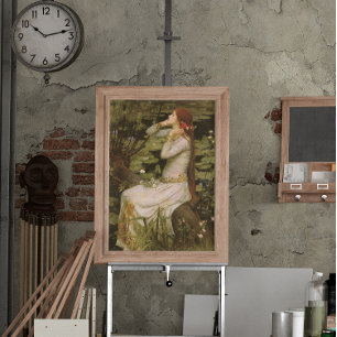 Póster Ophelia por el estanque de John William Waterhouse