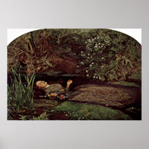 Póster Ophelia por John Everett Millais