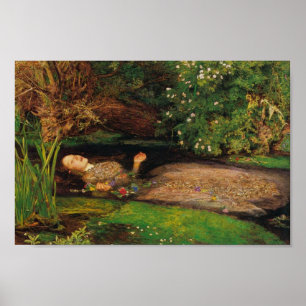 Póster Ophelia - Sir John Everett Millais