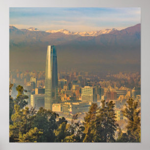 Póster Opinión aérea de Santiago de Chile de San