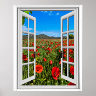 Póster Opinión artificial de la ventana del campo de la