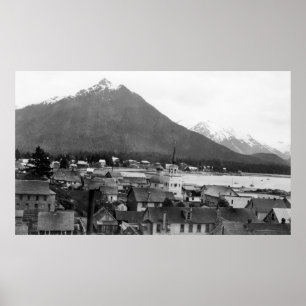 Póster Opinión de la ciudad de Sitka, Alaska