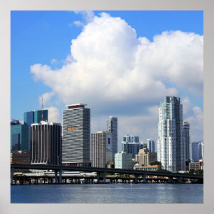 Póster Opinión de la costa de Miami