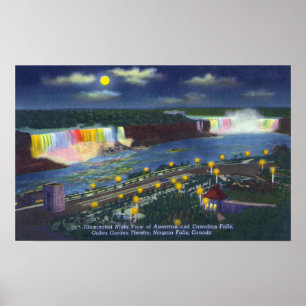 Póster Opinión de la noche del teatro del jardín de Oakes