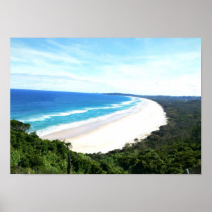 Póster Opinión de la playa de la bahía de Byron