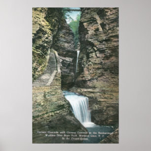 Póster Opinión de parque de estado de las cascadas de la
