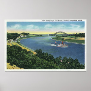 Póster Opinión del canal de Cape Cod del puente de