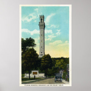 Póster Opinión del monumento de la tableta y del