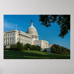 Póster Opinión del oeste del edificio del capitolio