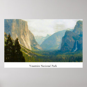 Póster Opinión del parque nacional de Yosemite diversa
