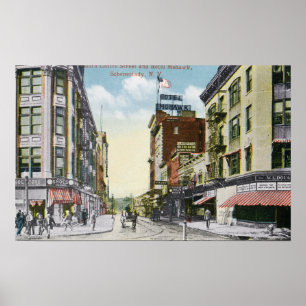 Póster Opinión del sur de la calle del centro el Mohawk