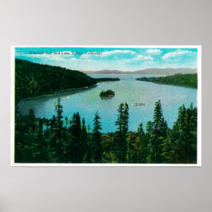 Póster Opinión esmeralda de la bahía sobre el lago