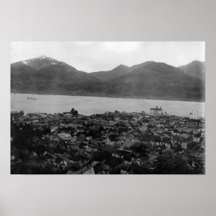 Póster Opinión Juneau, Alaska y S.S. Burnside adentro