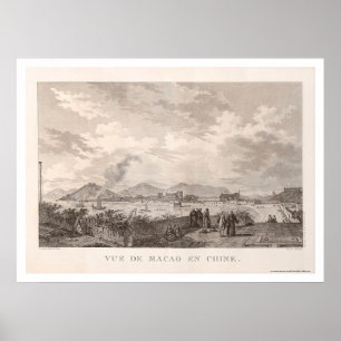 Póster Opinión panorámica de Macao, China - 1797