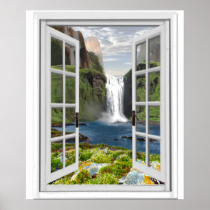 Póster Opinión Trompe - l ' ventana de la cascada de la