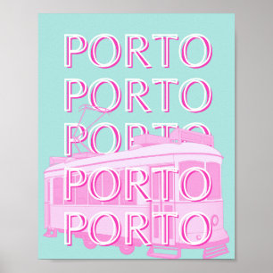 Póster Oporto Travel Art, Portugal Travel Art