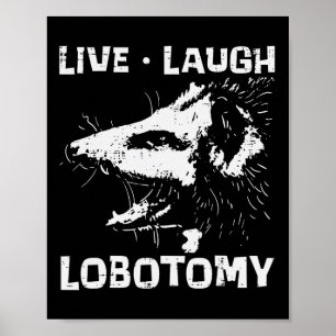 Póster Opossum Live Love Lobotomy Possum Street Trash Cat