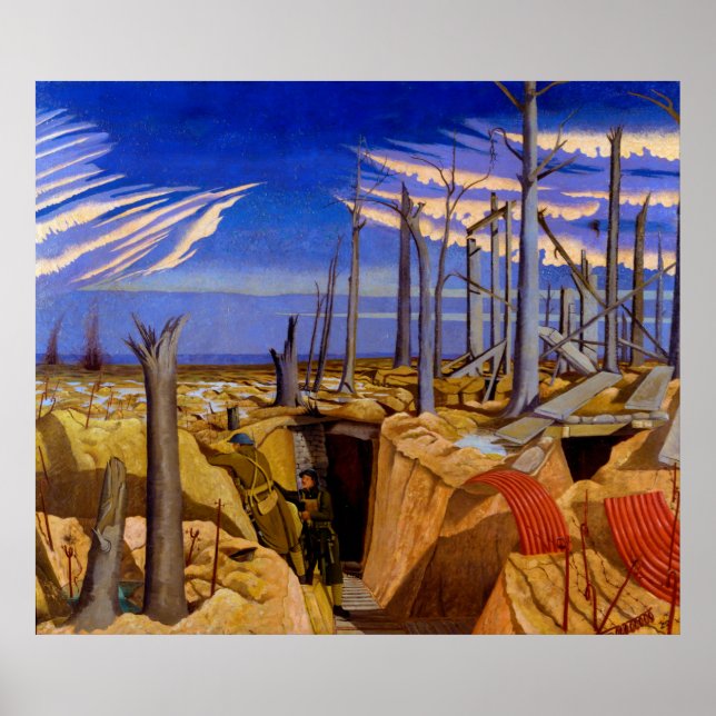 Póster Oppy Wood de John Nash (1917) (Frente)