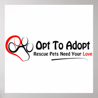 Póster Optar Por Adoptar