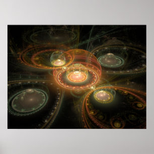 Póster Optical Art 3D Grand Julian Fractal 06