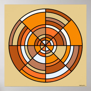 Póster Optical Illusion Circle Poster