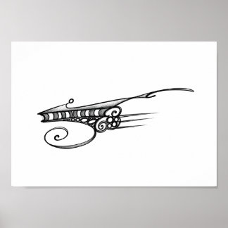 Póster Optical space ship