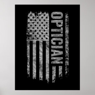 Póster Óptico bandera de EE. UU. diseño desgastado