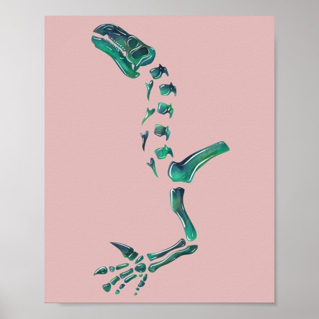 Póster Óptico Iguanodon Dinosaurio (Frente)