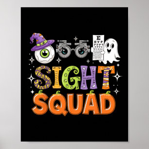 Póster Optometría de camiseta optometrista de Halloween