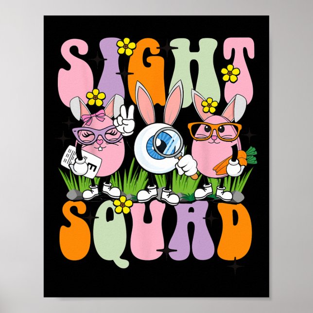 Póster Optometrist Optometrist Therapist Squad Bunny (Frente)
