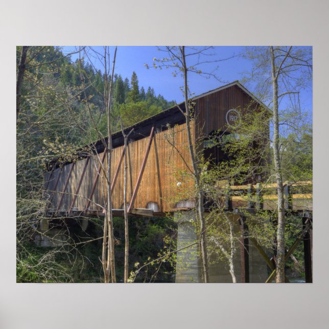 Póster OR, Condado de Jackson, McKee Covered Bridge (Frente)