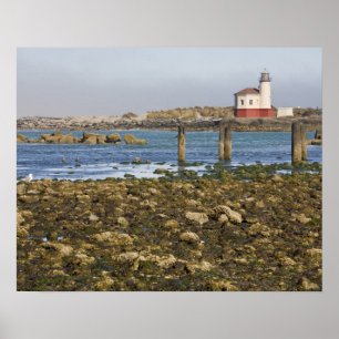 Póster OR, Costa de Oregón, Bandon, río Coquille