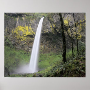 Póster OR, desfiladero del río Columbia, Elowah Falls, Mc