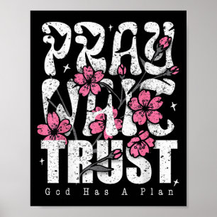 Póster Ora Espera Confía Dios Tiene Un Plan Fe Cristiana