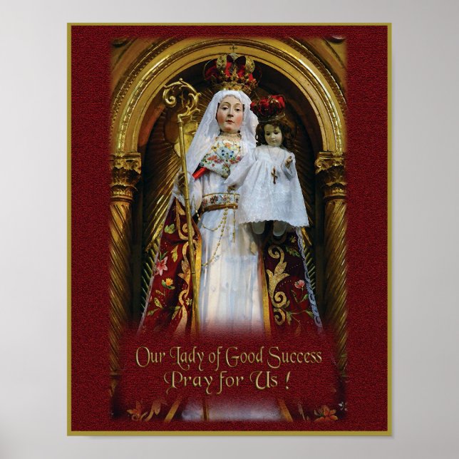 Póster Oración a Nuestra Señora del Buen Éxito. (Frente)