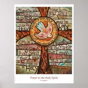 Póster Oración al poster del aula del Espíritu Santo