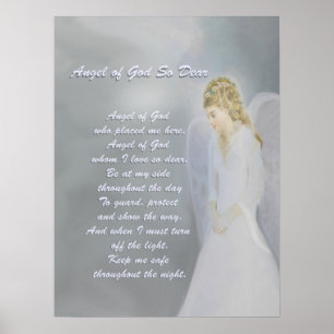 Póster Oración Ángel de Guardian
