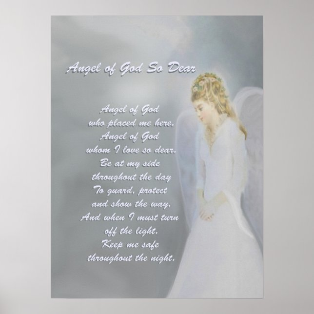 Póster Oración Ángel de Guardian (Frente)