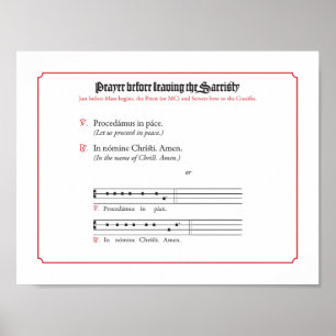 Póster Oración antes de salir de lo sagrado