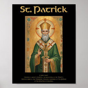 Póster Oración católica romana de San Patricio