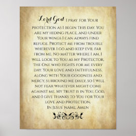 Póster Oración cristiana para la protección