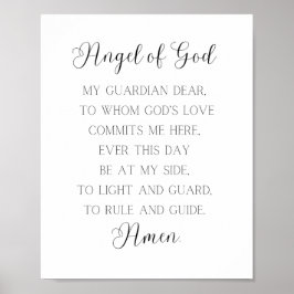 Póster Oración de Ángel de Dios