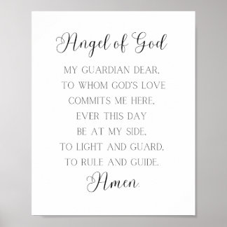 Póster Oración de Ángel de Dios