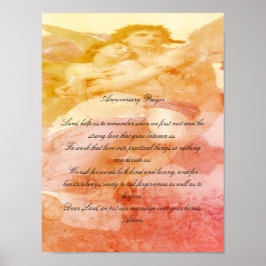 Póster Oración de aniversario con ángeles