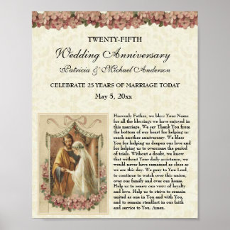 Póster Oración de celebración del Aniversario de la Boda 
