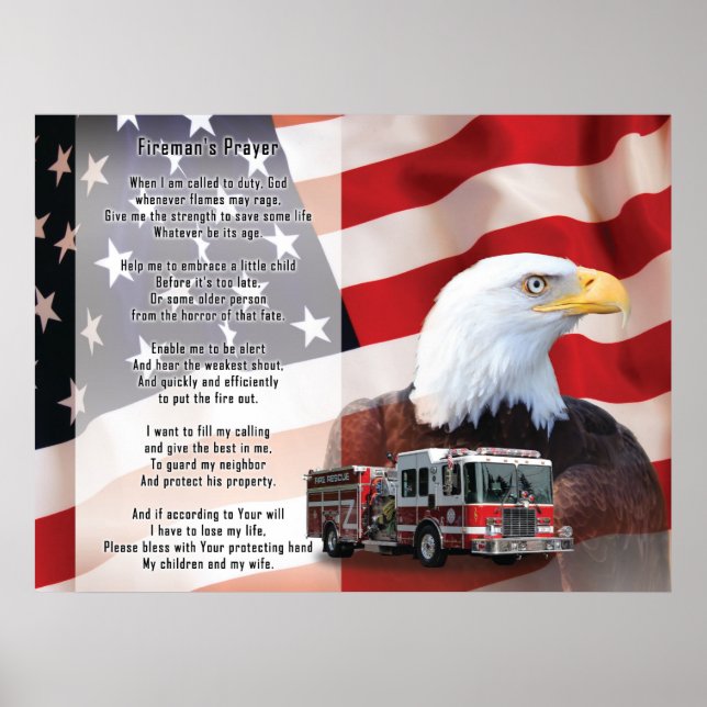 Póster Oración de Fireman (Frente)
